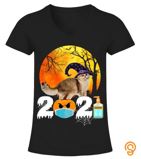 Cute Costume 2021 Halloween Cat Witch Hat T Shirt