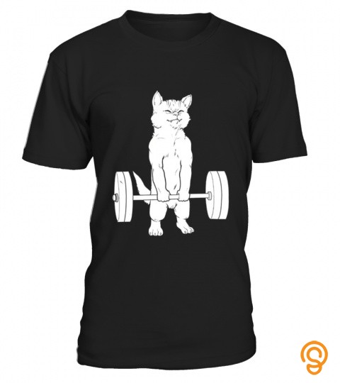 Cat Deadlift Powerlifting T Shirt