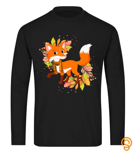 Cute Fox Autumn Thanksgiving Funny Christmas Gift T Shirt