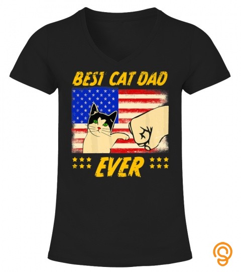 Best Cat Dad Ever Funny Cat Daddy Father Day Gift Premium T Shirt
