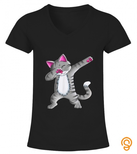 Dabbing Cat Shirt Kitten Funny Dab Dance Women Kids Youth