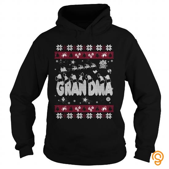 Detailing Grandma Ugly Christmas Sweaters Christmas Hoodie Merry Christmas Shirts T Shirts Quotes