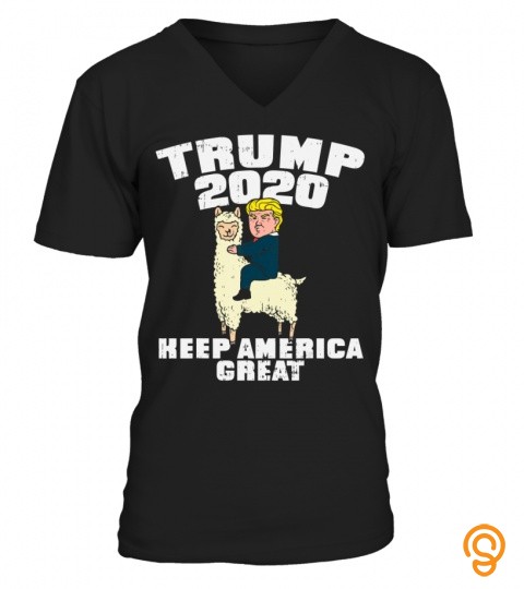Pro Trump 2020 Donald Riding Llama Funny Keep America Great 