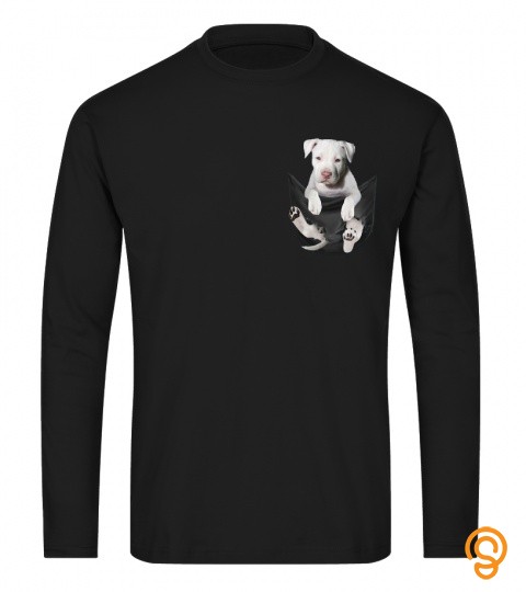 Staffordshire bull terrier in pocket scratch shirt funny