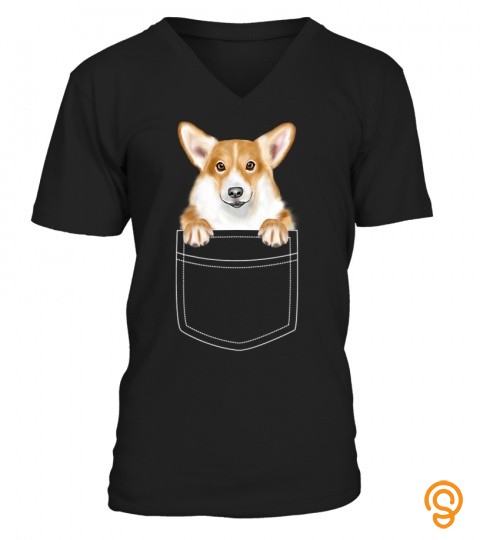 Pembroke Welsh Corgi Dog In Pocket Funny Dog Lover T Shirt