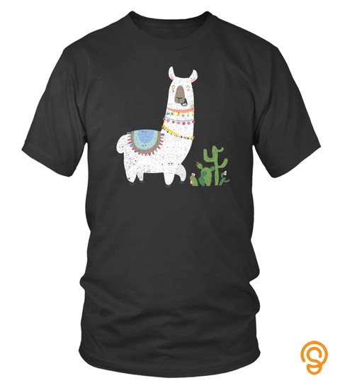 Llama Scarf  Cactus Alpaca Animal Plant Nature Love Shirt