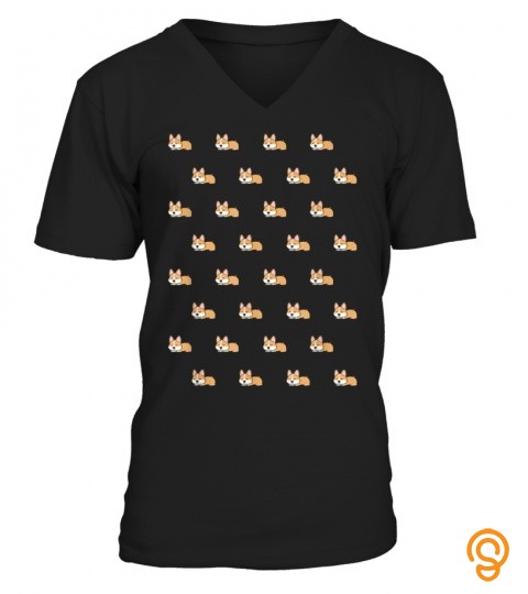 Sleeping Welsh Corgi Pattern Cute Dog Lover Pet Owner T Shirt