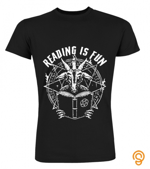 Reading Is Fun Funny Satan Reading Satanic Bible Satanism Shirt