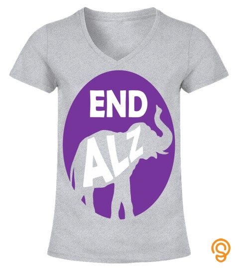  ENDALZ Alzheimers Awareness Elephant Family Demen T Shirt