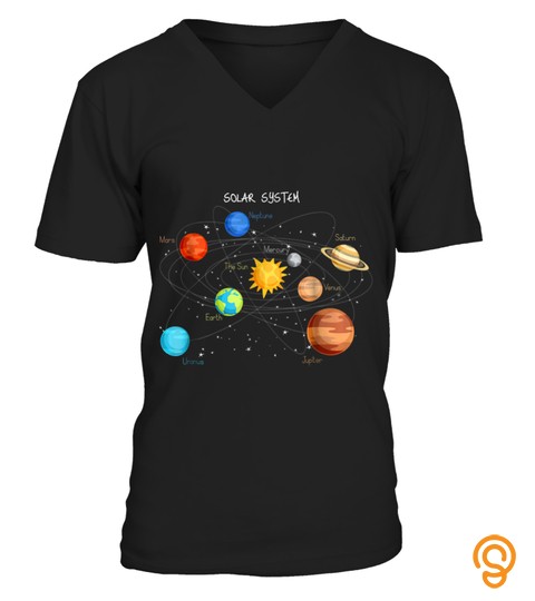 Solar System Planets T Shirt Sun, Space and Science Tee