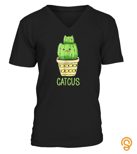 Catcus Funny Cat T Shirt, Cat Cactus Tshirt for Kitty Lovers