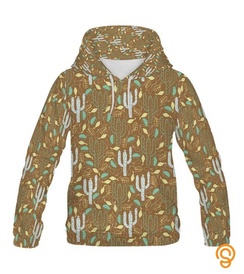 Cactus Insect Pattern Hoodie