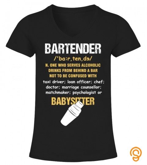 bartender barkeeper definition word bar pub alcohol fan gift 