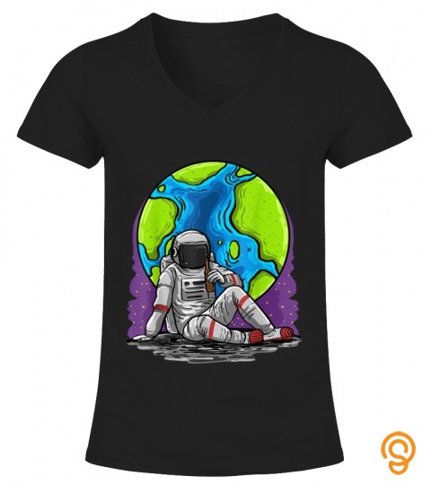 Astronaut Beer Earth Funny Spaceman Drinking Alcohol Gift T Shirt