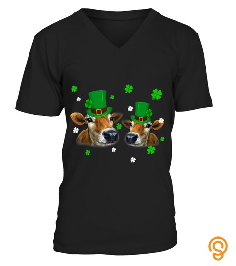 Leprechaun Cow St Patricks Day Tshirt Funny Cow Lover Gifts