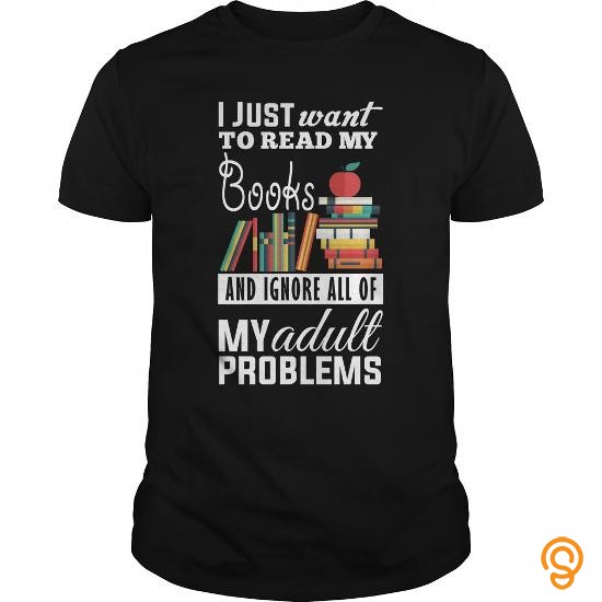 Quality Just Want To Read My Books Funny Gift For Any Reading Fan Tee Shirts Screen Printing