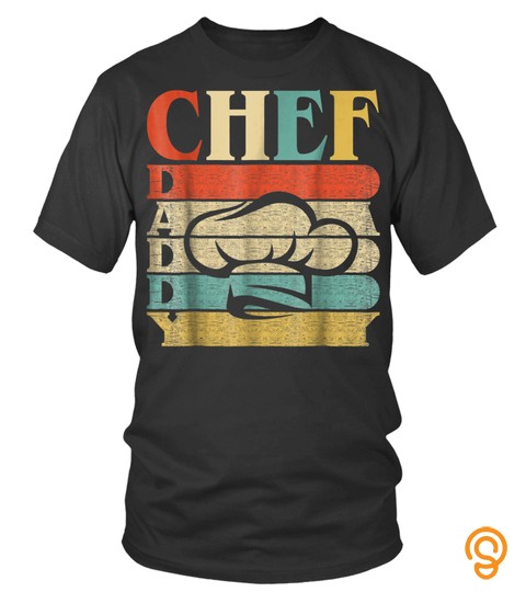 Tshirts Retro Vintage Daddy Chef T Shirt Funny Cooking Dad Gift848 Coolshirts