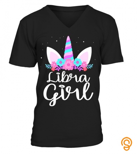 Libra Girl Unicorn Birthday Zodiac Women Girls shirt
