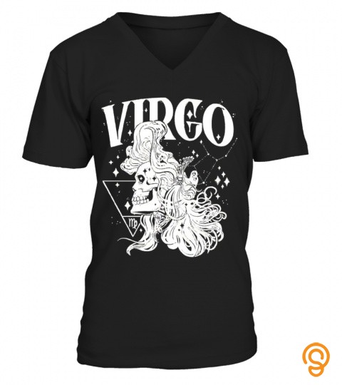 VIRGO Green Forest Witch Shirt Skull constellation T Shirt