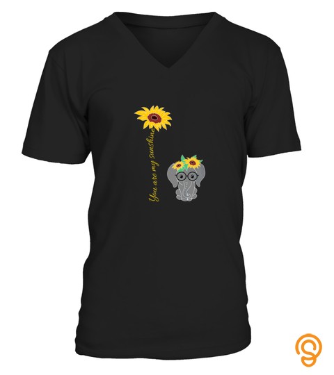 You Are My Sunshine Hippie Sunflower Elephant Tshirt   Hoodie   Mug (Full Size And Color)