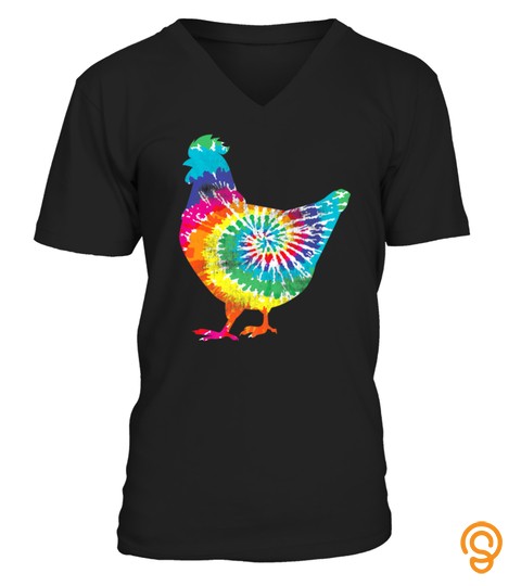 Tie Dye Chicken Gift For Hippy Farmer Hobby Farm Tshirt   Hoodie   Mug (Full Size And Color)