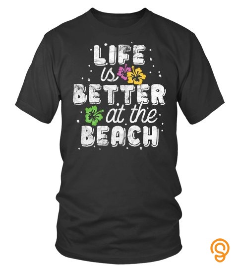 Life Is Better At The Beach Hawaii Floral Tropical Ocean Sweatshirt