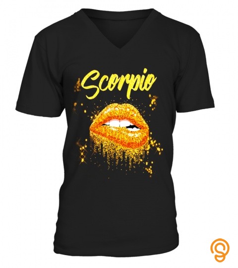 Gold lip Scorpio t shirt