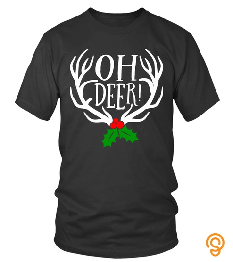 Oh Deer Antlers And Mistletoe Christmas Holiday Sweatshirt