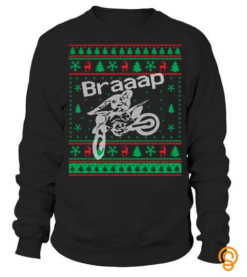 Braaap Motocross Ugly Christmas Sweater