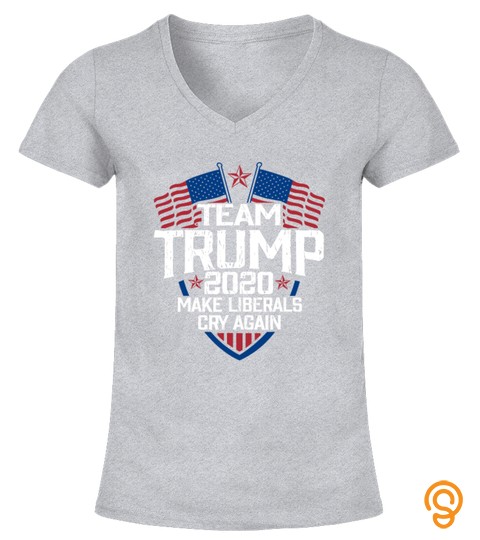 Funny Quote Team Trump 2020 America Flag Election Slogan T Shirt