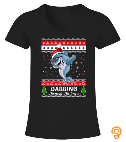 Dabbing Shark Tshirt Ugly Christmas Sweater Dab Dance Tshirt   Hoodie   Mug (Full Size And Color)