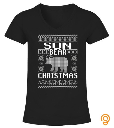 Son Bear Matching Family Ugly Christmas Sweater Tshirt   Hoodie   Mug (Full Size And Color)