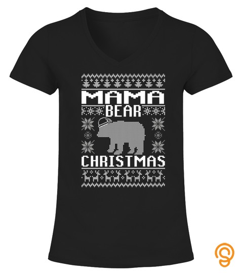 Mama Bear Matching Family Ugly Christmas Sweater Tshirt   Hoodie   Mug (Full Size And Color)