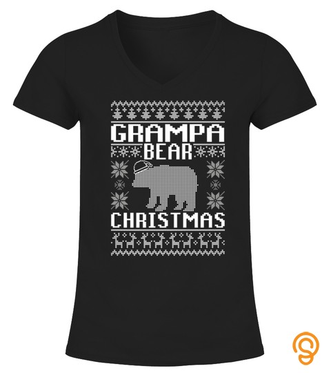 Grampa Bear Matching Family Ugly Christmas Sweater Tshirt   Hoodie   Mug (Full Size And Color)