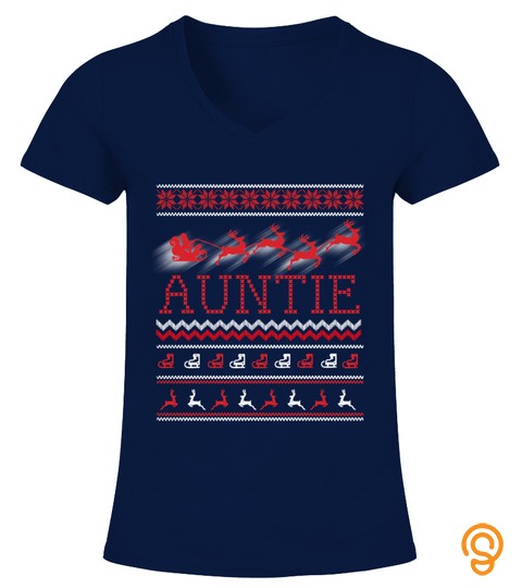 Auntie Ugly Christmas Sweater Xmas Tshir