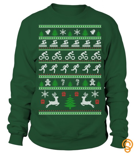Triathlon Ugly Christmas  Sweater