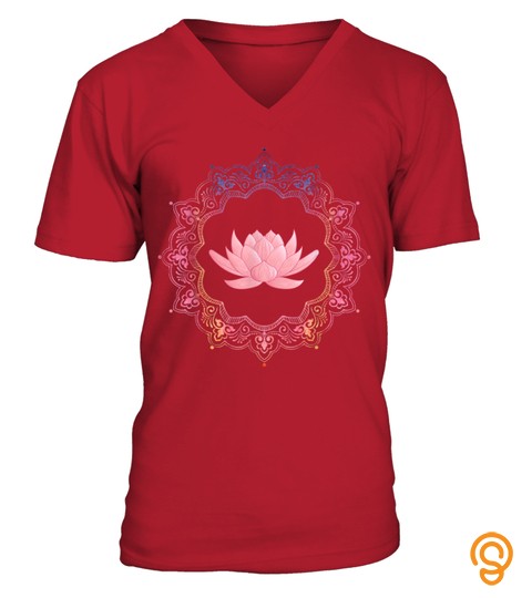 Lotus Mandala Circle  Spiritual Yoga T Shirt