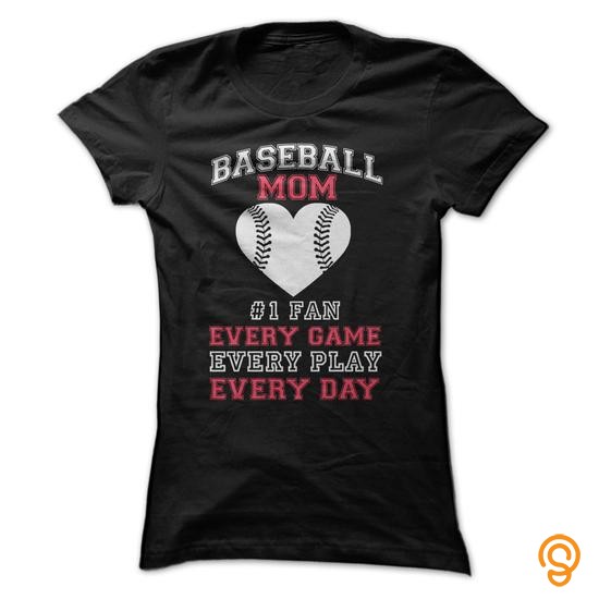 Cheery BASEBALL MOM #1 FAN Tee Shirts Review