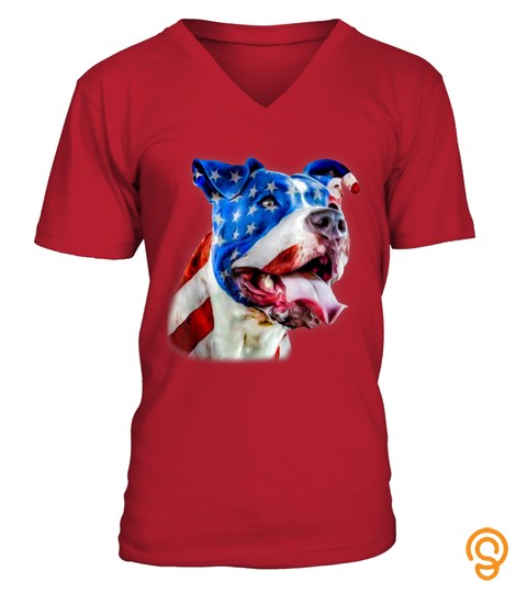 American Pit Bull Terrier Usa Flag Shirt Patriotic Dog Gift