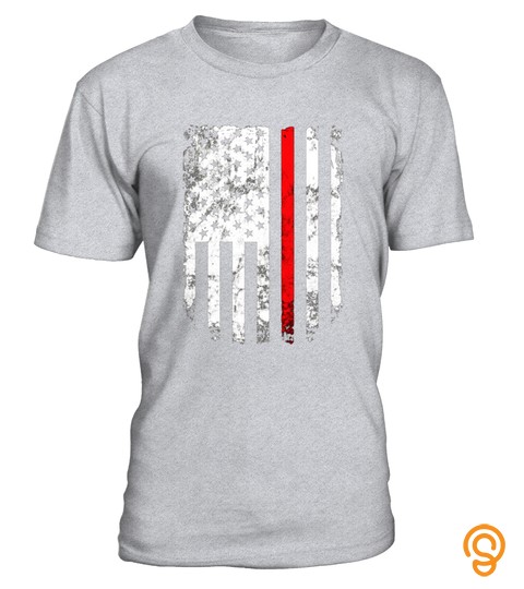 Thin Red Line USA Flag Shirt Fireman Firefighter 4th of July