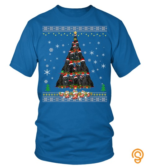 Black Cockapoo Dog Lovers Ugly Christmas Tree Gift Men Women T Shirt