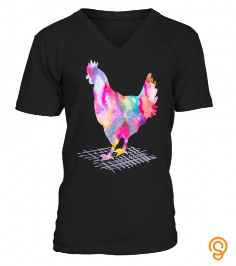 Tie Dye Chicken Funny Hippy Chickens Farmer Hobby Farm Gift T Shirt