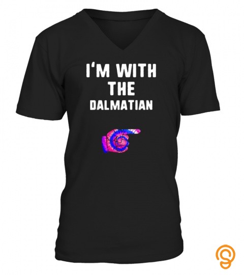 Im With Dalmatian Tie Dye Halloween Matching Couple Costume T Shirt