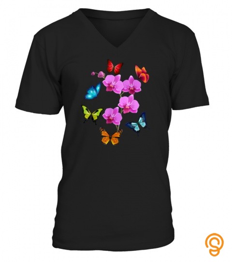 Colorful Butterfly Orchid Summer T  Women And Girls