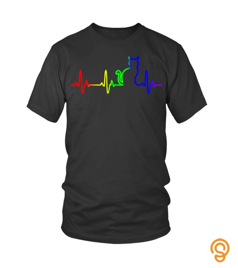 Heartbeat Cat Lgbt Pride Month 2018 T Shirt