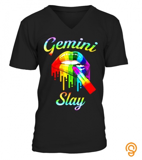 Gemini Slay Colorful Lip T Shirt