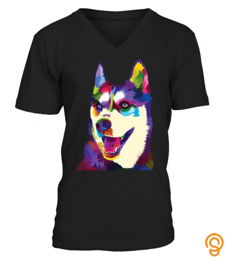 Siberian Husky   Colorful Dog Pop Art Style 