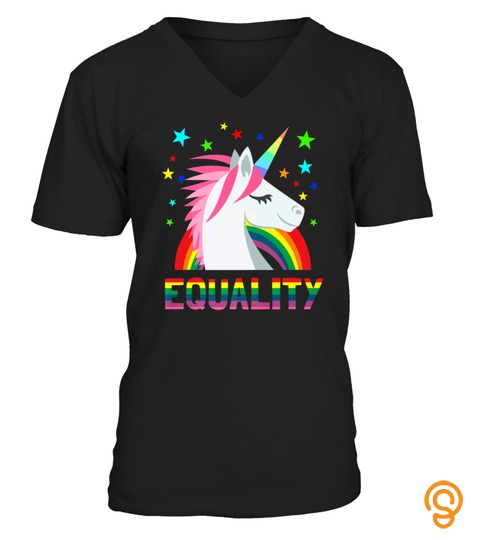 Equality Tshirt Unicorn Lgbt Gay Pride Rainbow Flag Tshirt   Hoodie   Mug (Full Size And Color)