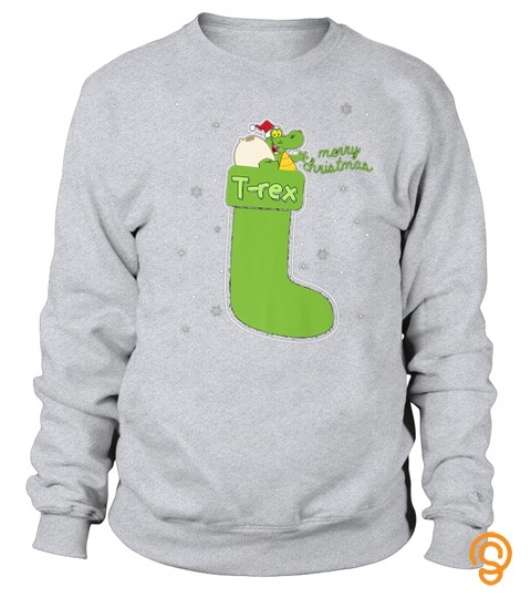 Trex Stocking Merry Christmas Cute Xmas Tshirt   Hoodie   Mug (Full Size And Color)