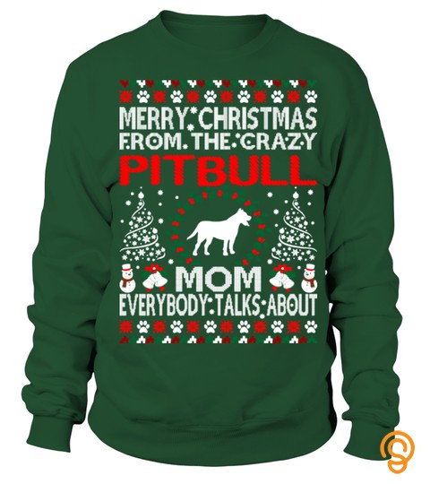 Merry Christmas Pitbull Dog Mom